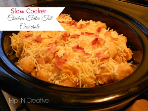 Slow Cooker Recipe: {Chicken Tater Tot Casserole} | Hip N' Creative