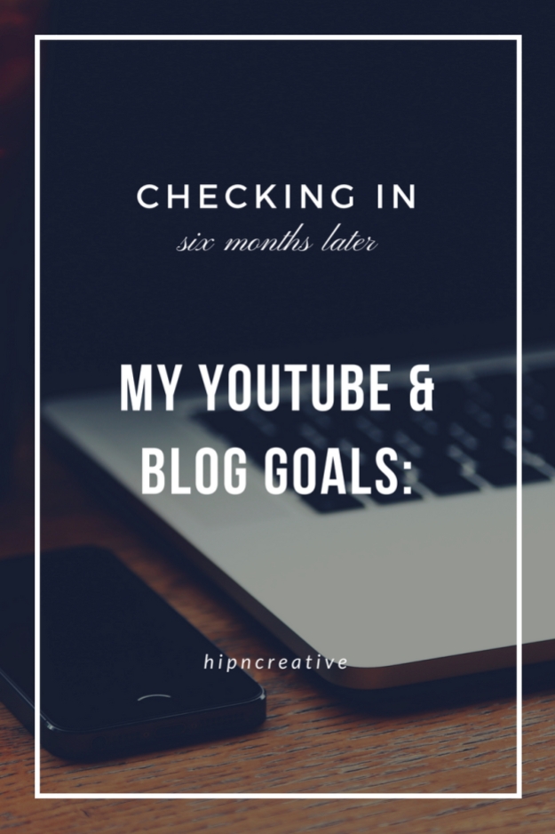 youtube and blog goals: check in six months later